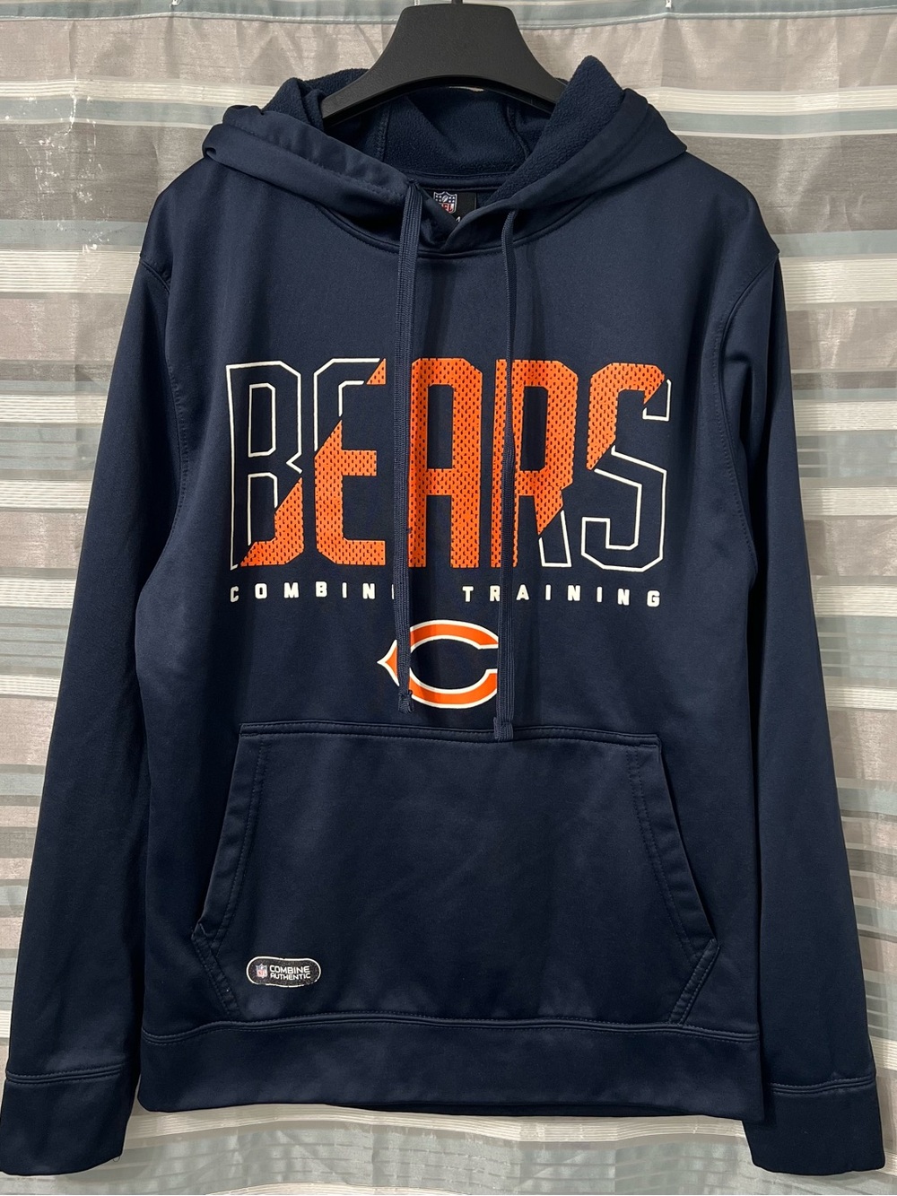 NFL Chicago Bears Navy and Orange Pullover Hoodie